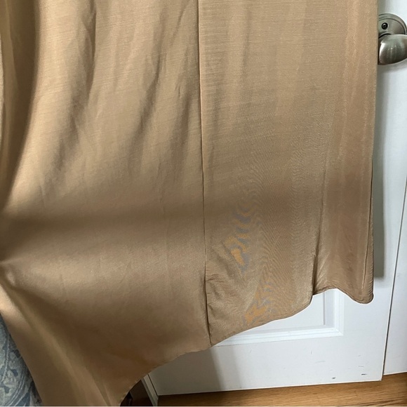 H&M Tan Flutter Sleeve Stretch Maxi Dress - Picture 6 of 10